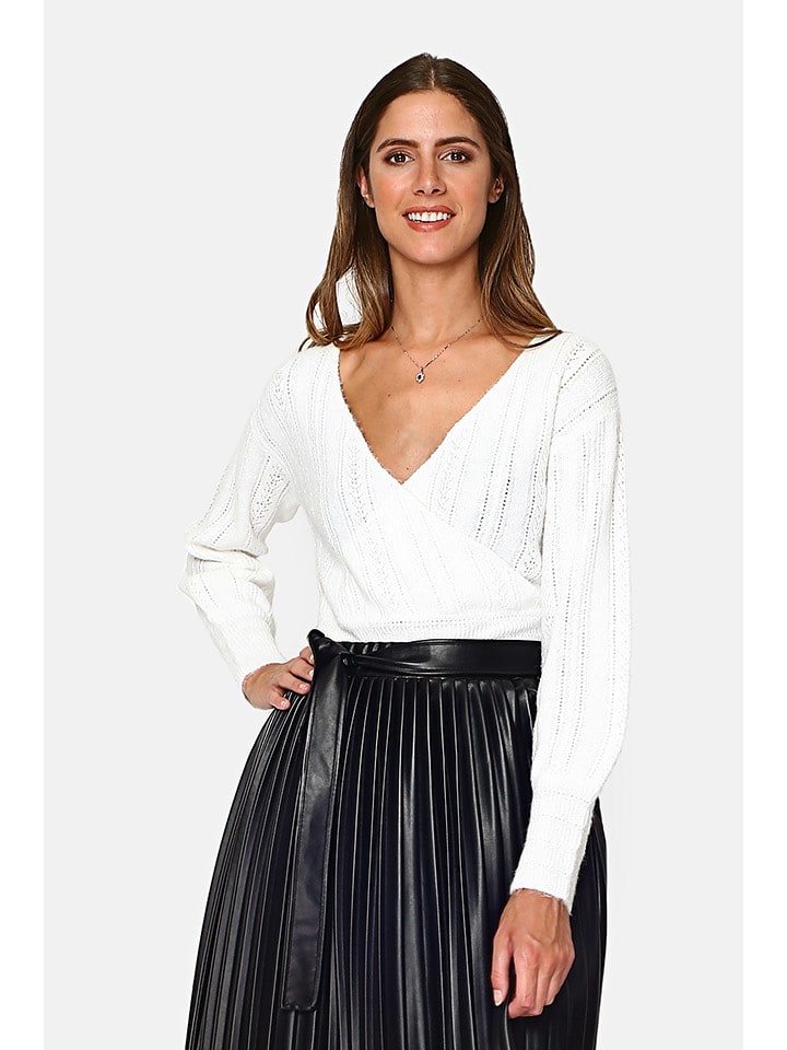 C& Jo Sweter w kolorze kremowym rozmiar: 40