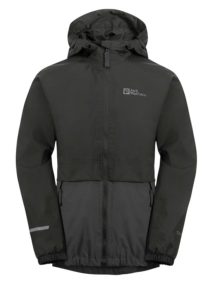 Jack Wolfskin Kurtka przeciwdeszczowa "Rainy Days" w kolorze antracytowym rozmiar: 116