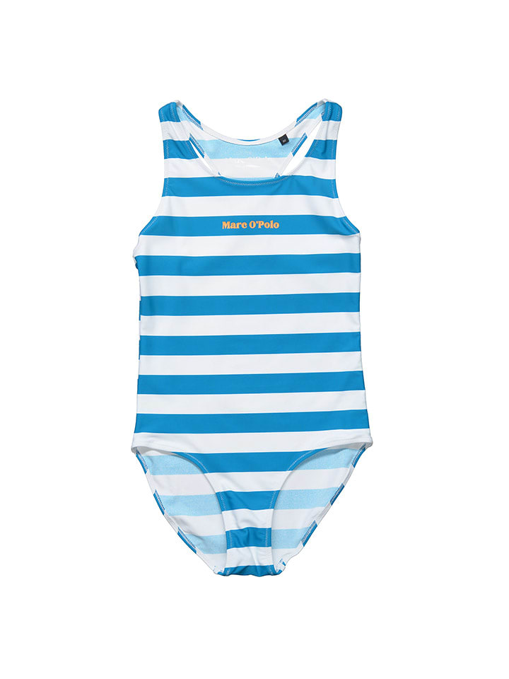 Marc O'Polo Junior Strój kąpielowy w kolorze turkusowo-białym rozmiar: 176