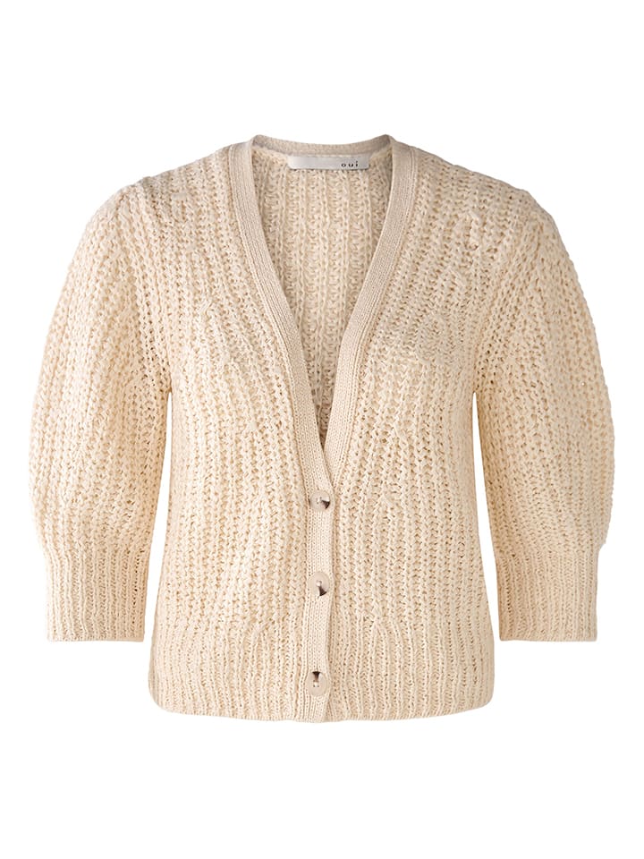 Oui Kardigan w kolorze beżowym rozmiar: 46