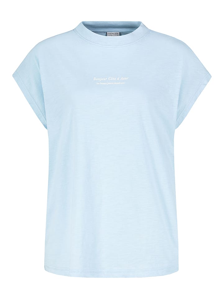 Stitch & Soul Koszulka w kolorze błękitnym rozmiar: M