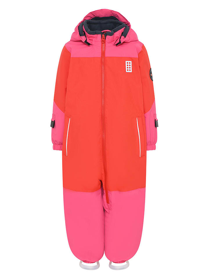 LEGO Kombinezon zimowy "Janga 702" w kolorze czerwono-jasnoróżowym rozmiar: 98