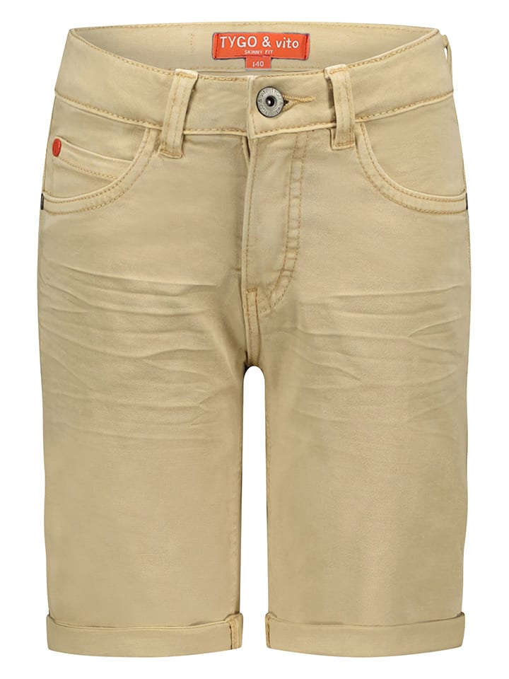 Tygo & Vito Szorty - Skinny fit - w kolorze beżowym rozmiar: 152