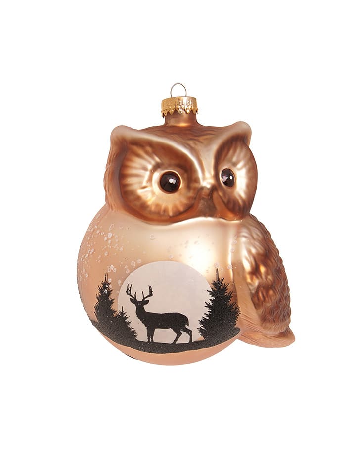 Krebs Glas Lauscha Ozdoba choinkowa w kolorze brązowym - wys. 11 cm rozmiar: onesize