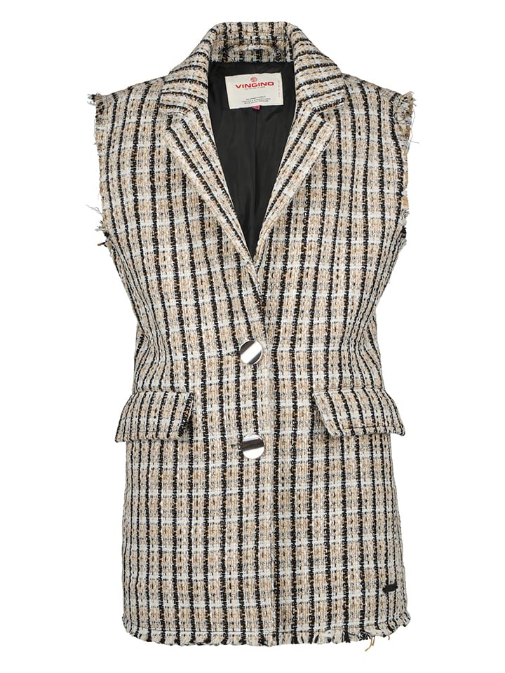 Vingino Blezer "Tajra" w kolorze beżowo-czarnym rozmiar: 152