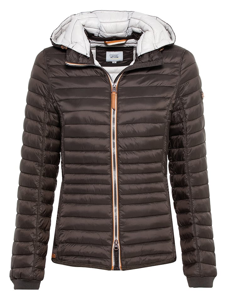 Camel Active Kurtka pikowana w kolorze ciemnobrązowym rozmiar: 34