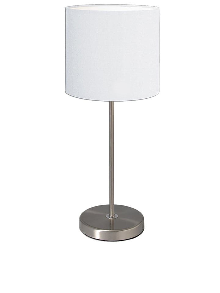 näve Lampa stołowa "New York" w kolorze biało-srebrnym - A++ - wys. 38,5 cm rozmiar: onesize