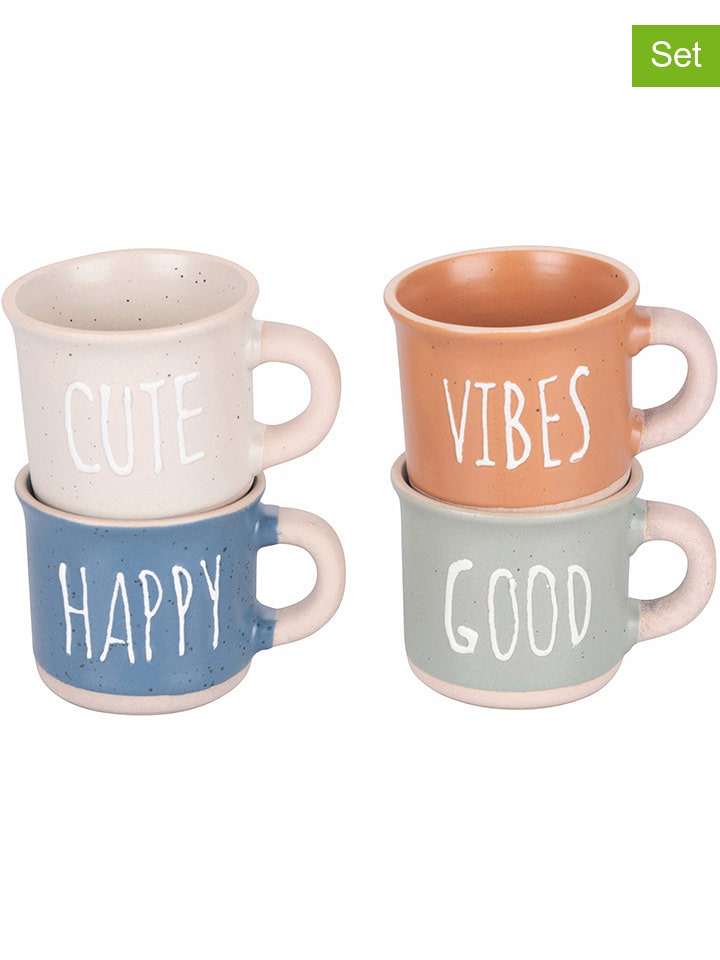 Villa d´Este Filiżanki (4 szt.) w różnych kolorach do kawy - 60 ml rozmiar: onesize