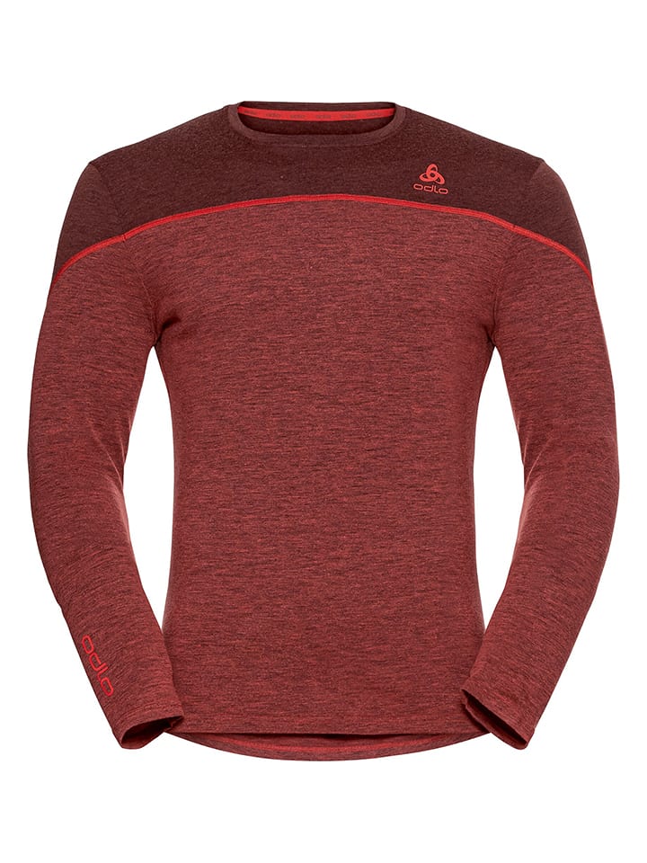 Odlo Podkoszulek funkcyjny "Performance Wool 15" w kolorze czerwonym rozmiar: S