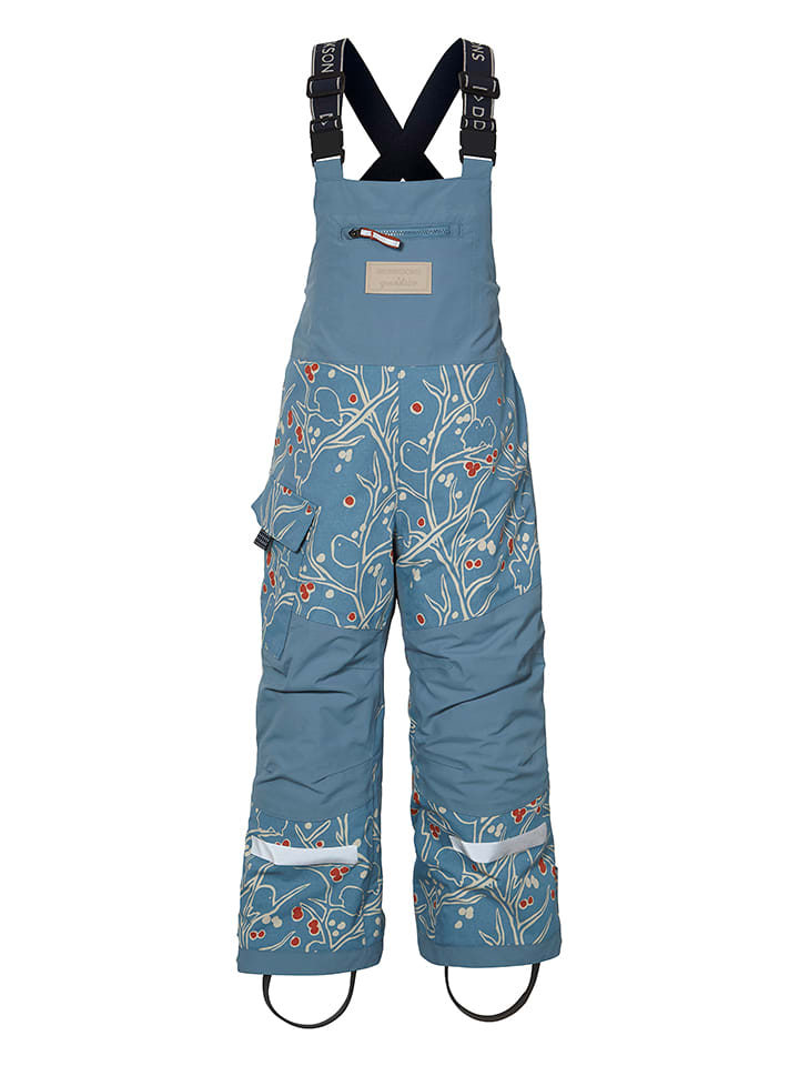 Spodnie funkcyjne "Polarbjörnen" w kolorze błękitnym ze wzorem