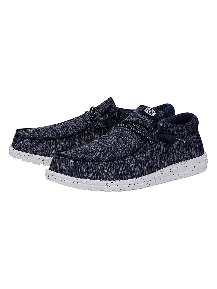 Hey Dude Slippersy "Wally Sport Knit" w kolorze niebieskim rozmiar: 43