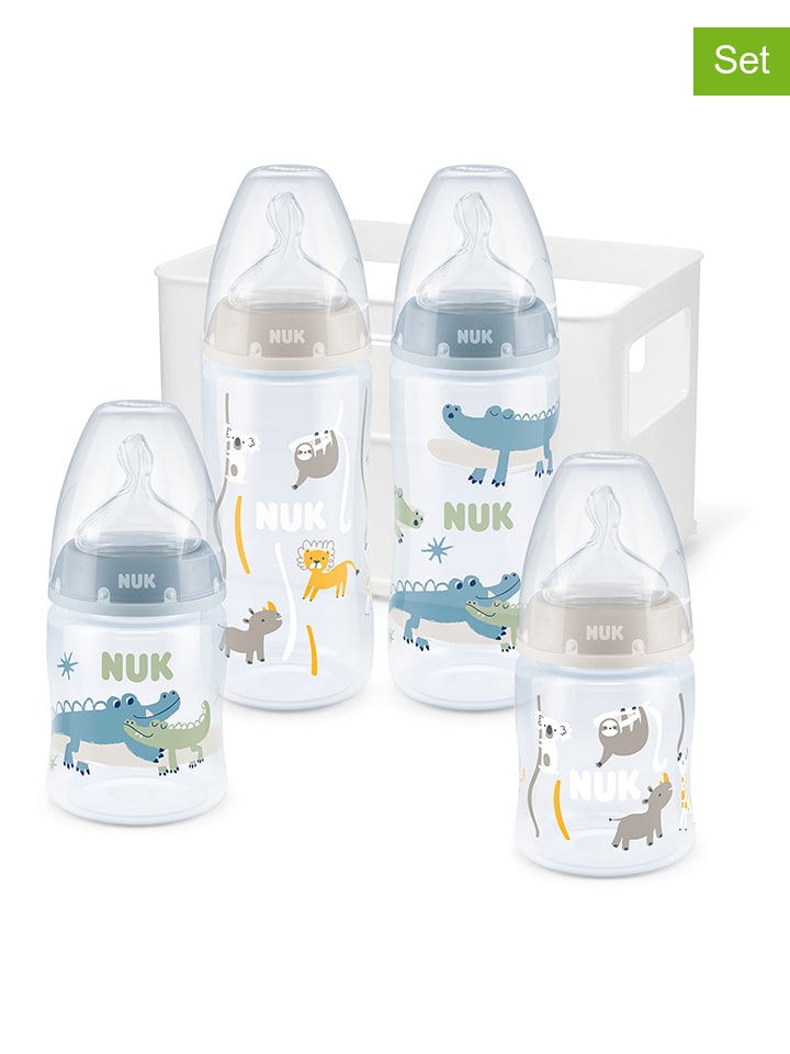 NUK 5-częściowy zestaw "First Choice+ Starter - Girl" w kolorze szaro-niebieskim rozmiar: onesize