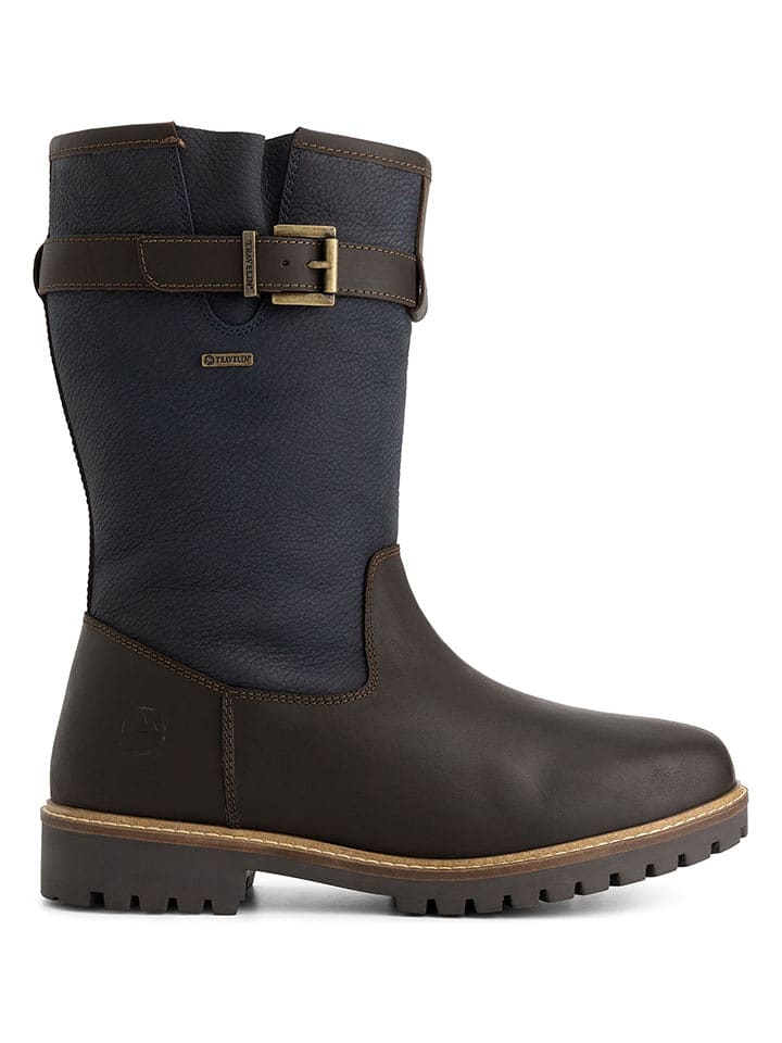 TRAVELIN' Skórzane botki "Aremark" w kolorze brązowo-granatowym rozmiar: 44