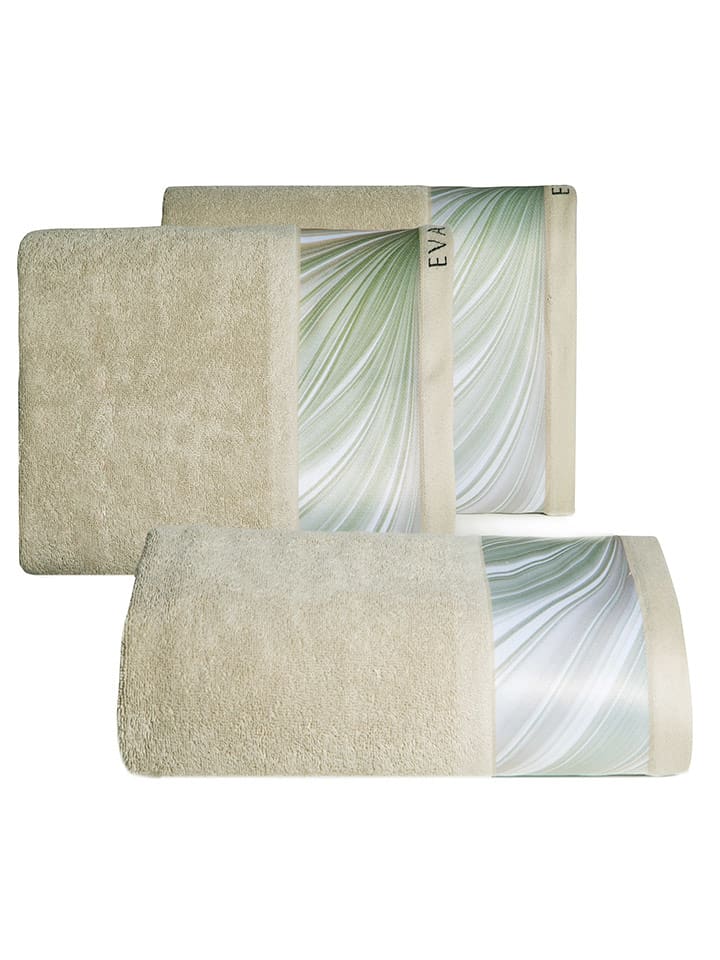 Eva Minge Ręcznik prysznicowy "Sophia" w kolorze zielonym rozmiar: 70x140 cm