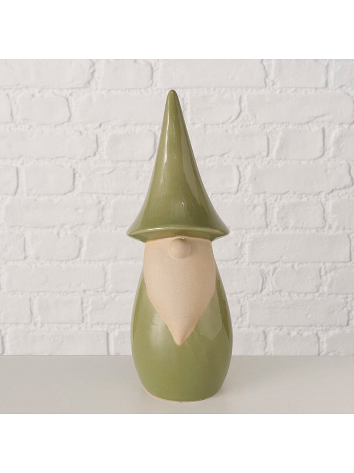Boltze Figurka dekoracyjna "Gert" w kolorze zielonym - wys. 28,8 cm rozmiar: onesize