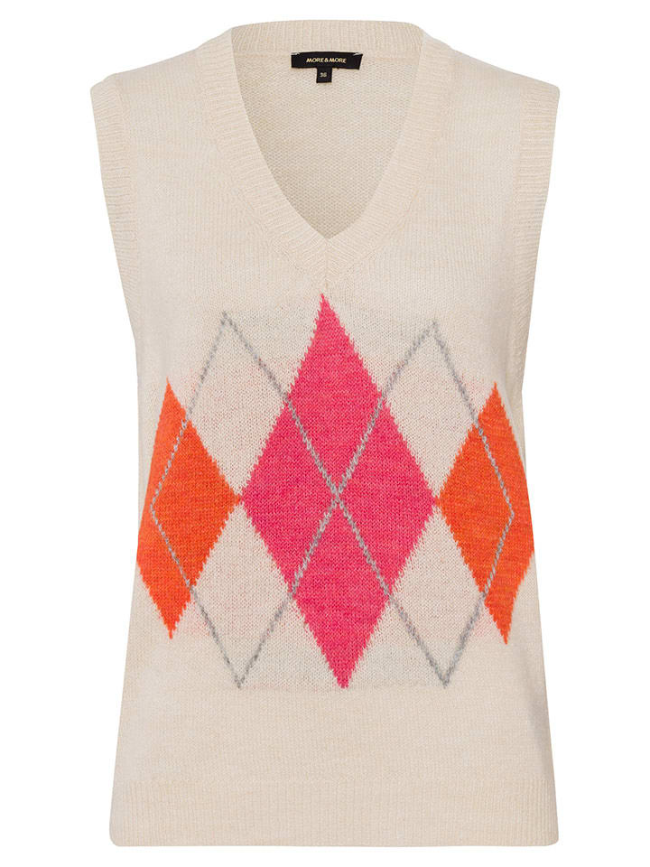 More & More Bezrękawnik w kolorze kremowym rozmiar: 36