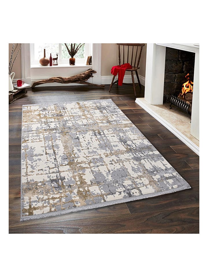 ABERTO DESIGN Dywan "Notta" w kolorze szaro-beżowym rozmiar: 160x230 cm
