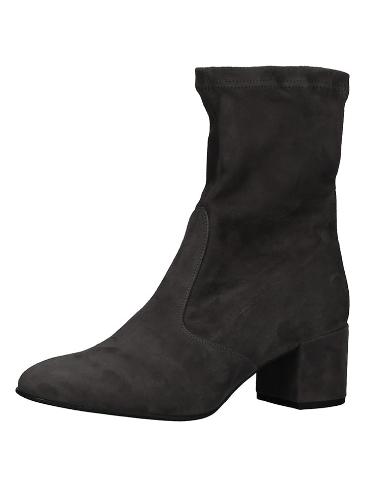 Högl Skórzane botki w kolorze antracytowym na obcasie rozmiar: 40