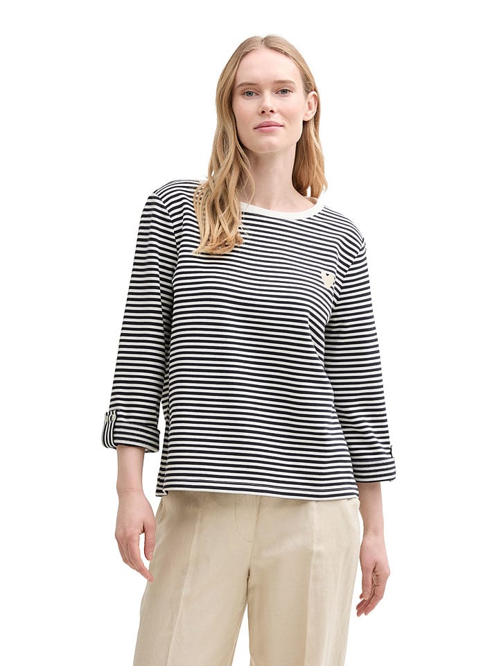 Tom Tailor Koszulka w kolorze granatowo-białym rozmiar: 3XL