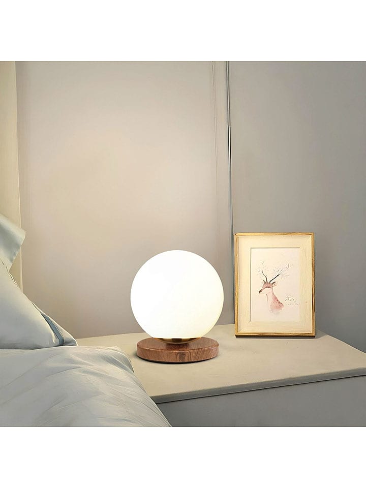 Opviq Lampa stołowa w kolorze białym - wys. 22 x Ø 15 cm rozmiar: onesize