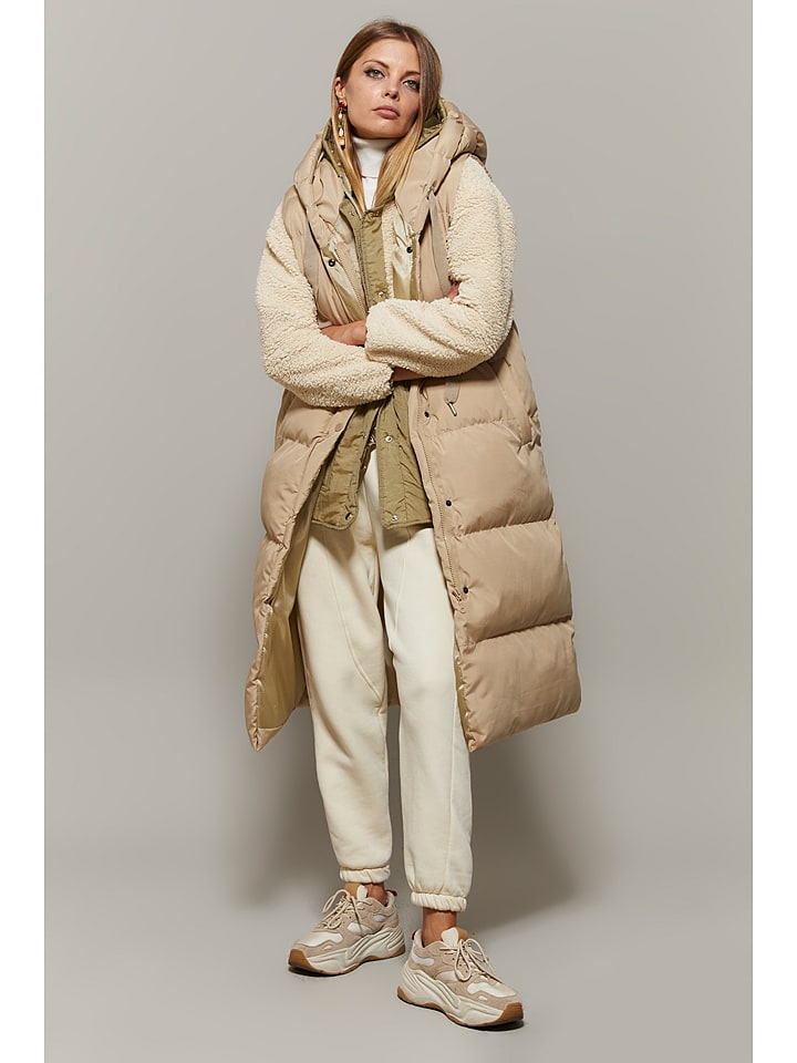 Cool and sexy Kamizelka pikowana w kolorze beżowym rozmiar: S