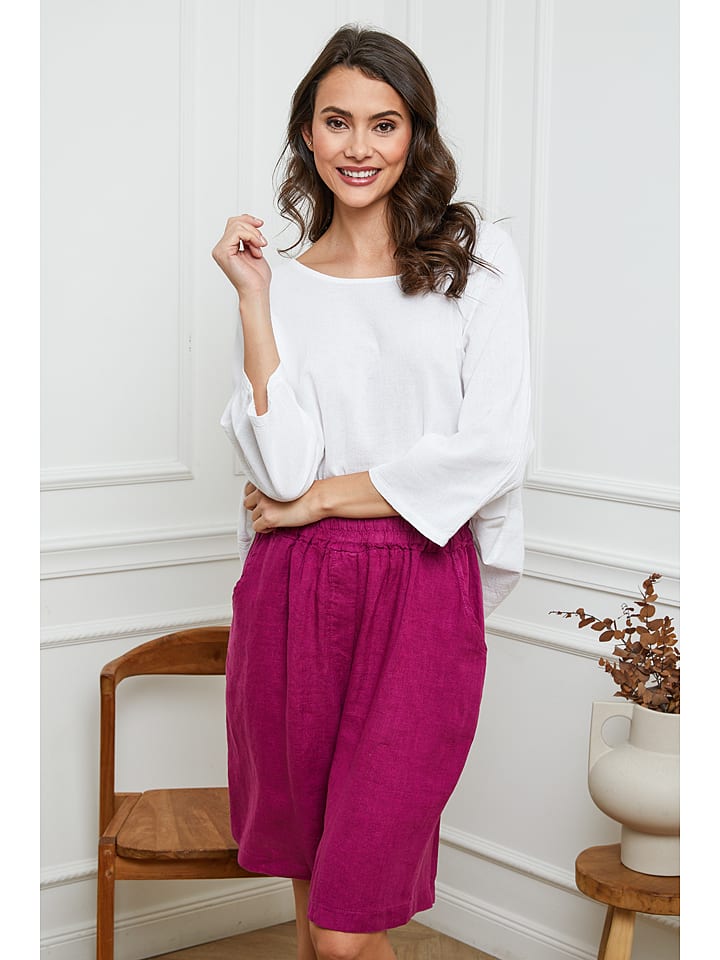 La Compagnie Du Lin Bluzka "Fraiche" w kolorze białym rozmiar: XL