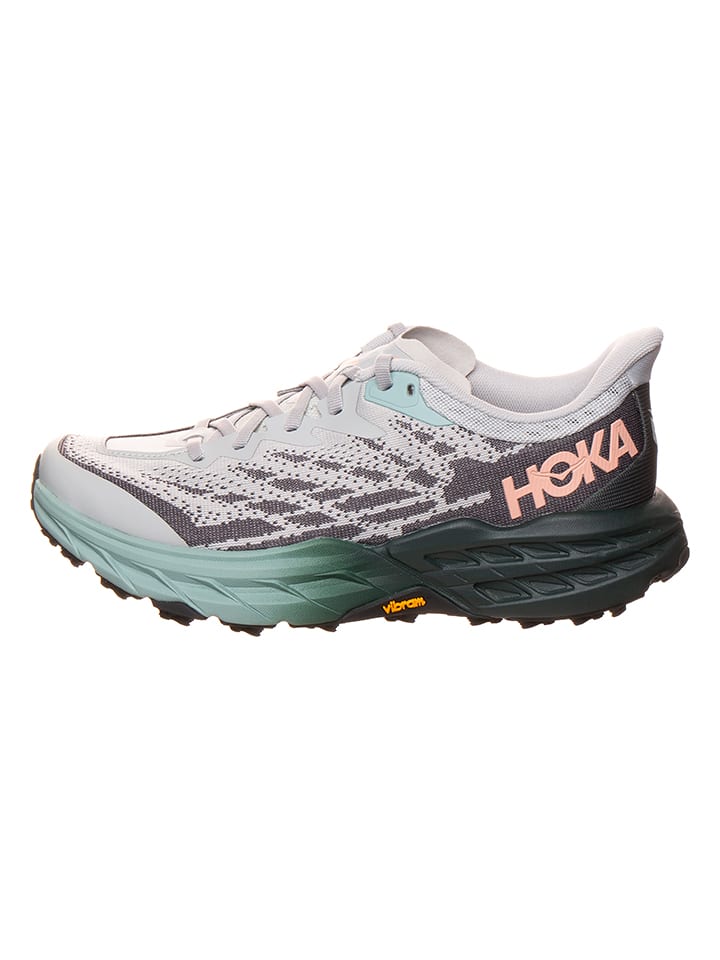HOKA ONE ONE Buty "Speedgoat 5 Wide" w kolorze szarym ze wzorem do biegania rozmiar: 39 1/3