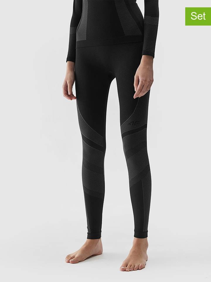 4F Legginsy funkcyjne w kolorze czarnym rozmiar: M/L