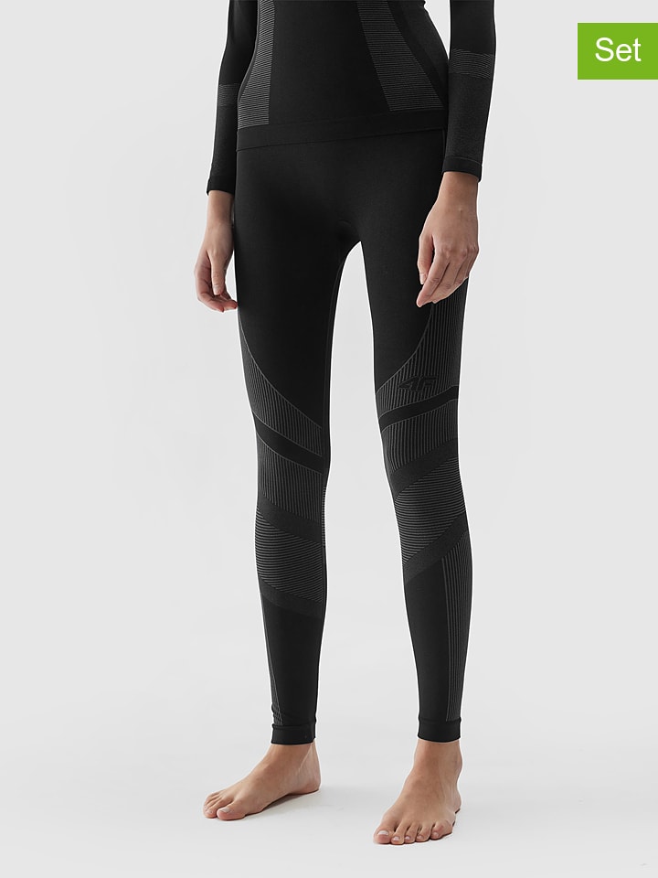 4F Legginsy funkcyjne w kolorze czarnym rozmiar: M/L