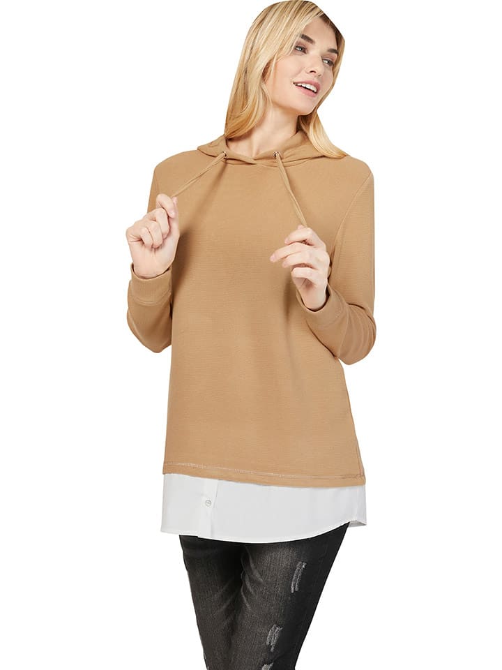 Heine Bluza w kolorze beżowo-białym rozmiar: 34