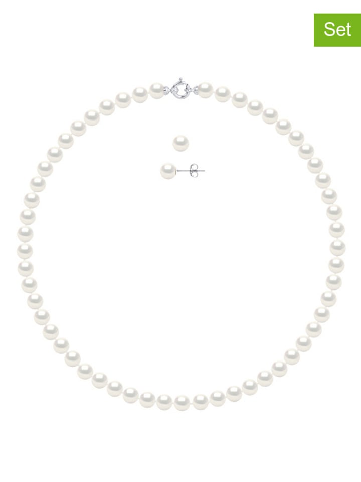 Pearl Addict 2-częściowy zestaw biżuterii z perłami w kolorze białym rozmiar: onesize