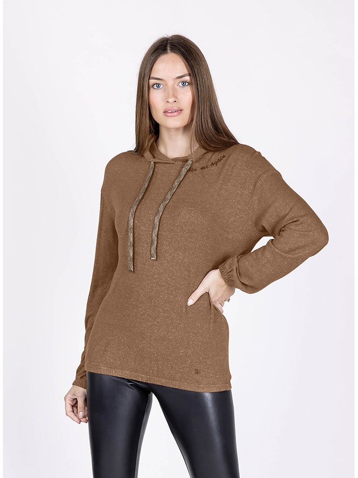 KEY LARGO Sweter "Creed" w kolorze jasnobrązowym rozmiar: XS