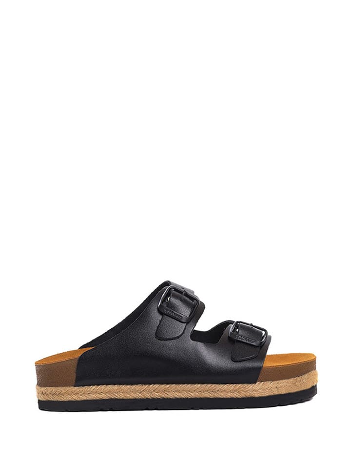 Moosefield Skórzane klapki w kolorze czarnym rozmiar: 38