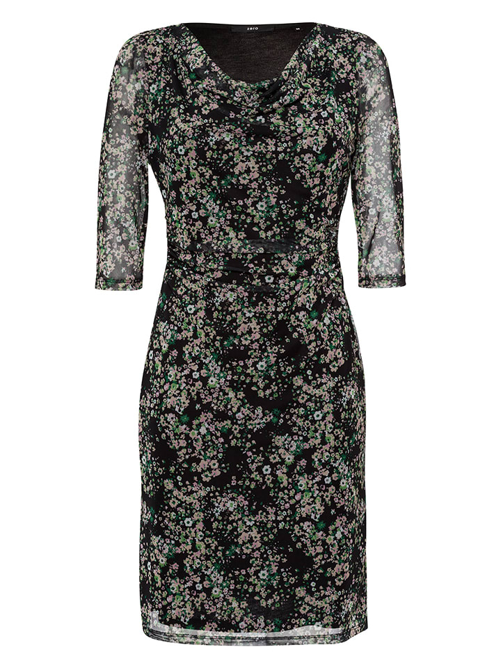 Zero Sukienka w kolorze czarno-zielonym rozmiar: 36