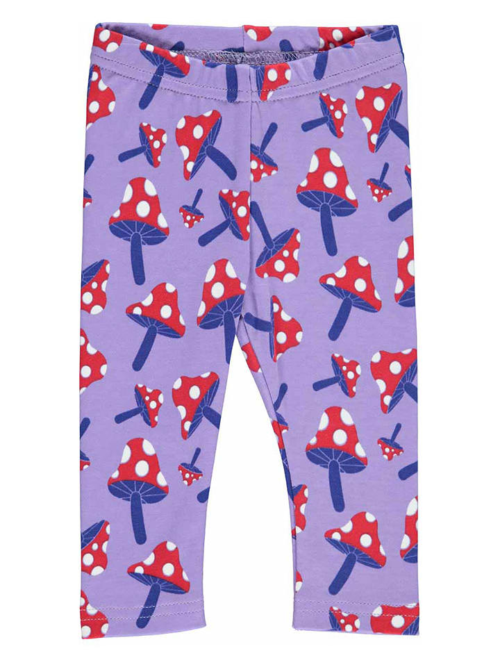 Fred´s World by GREEN COTTON Legginsy "Mushroom" w kolorze fioletowym rozmiar: 68
