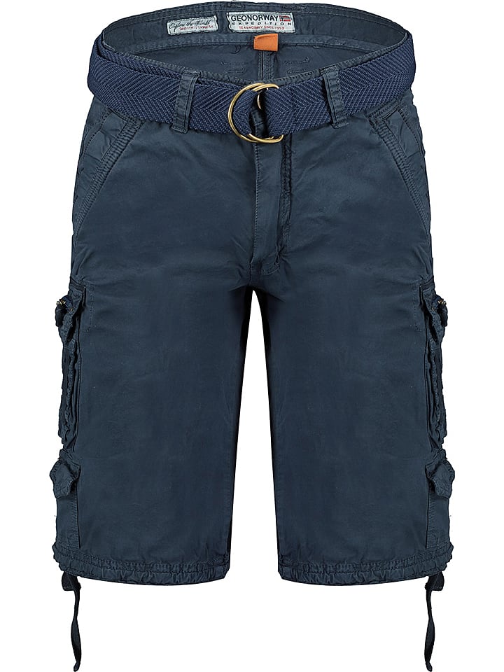 Geographical Norway Bermudy "Paradize" w kolorze granatowym rozmiar: L