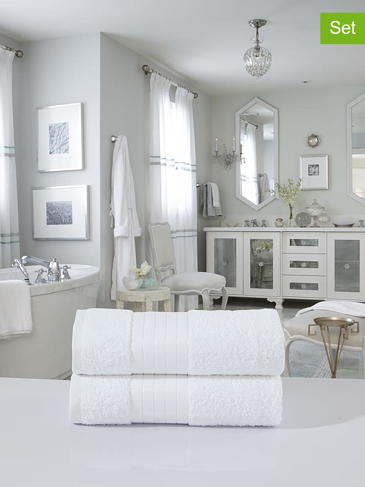 Hip Ręczniki prysznicowe (2 szt.) w kolorze białym rozmiar: 70x140 cm