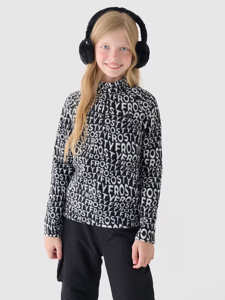 4F Koszulka polarowa w kolorze czarno-białym rozmiar: 158/164