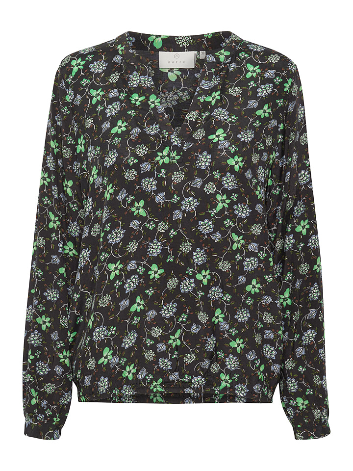Kaffe Bluzka "Florina" w kolorze czarno-zielonym rozmiar: 36