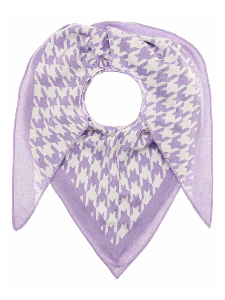 Zwillingsherz Chusta "Hahnentritt" w kolorze fioletowym - 200 x 100 cm rozmiar: onesize