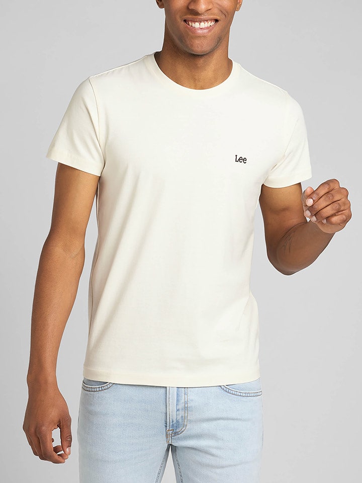 Lee Koszulki (2 szt.) w kolorze białym i brzoskwiniowym rozmiar: L