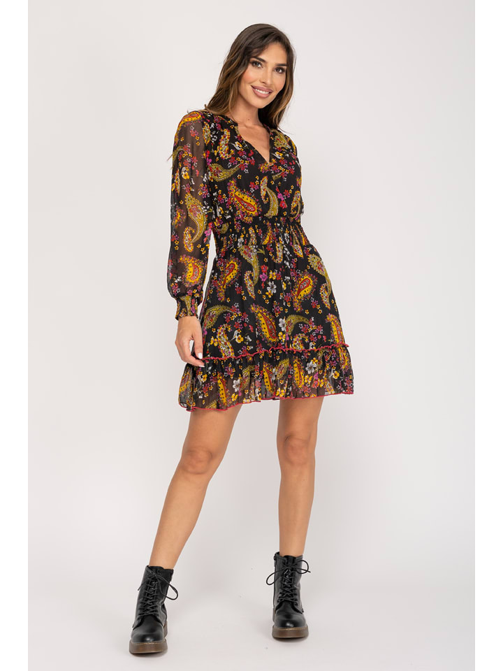 Peace & Love Sukienka w kolorze czarnym ze wzorem rozmiar: M