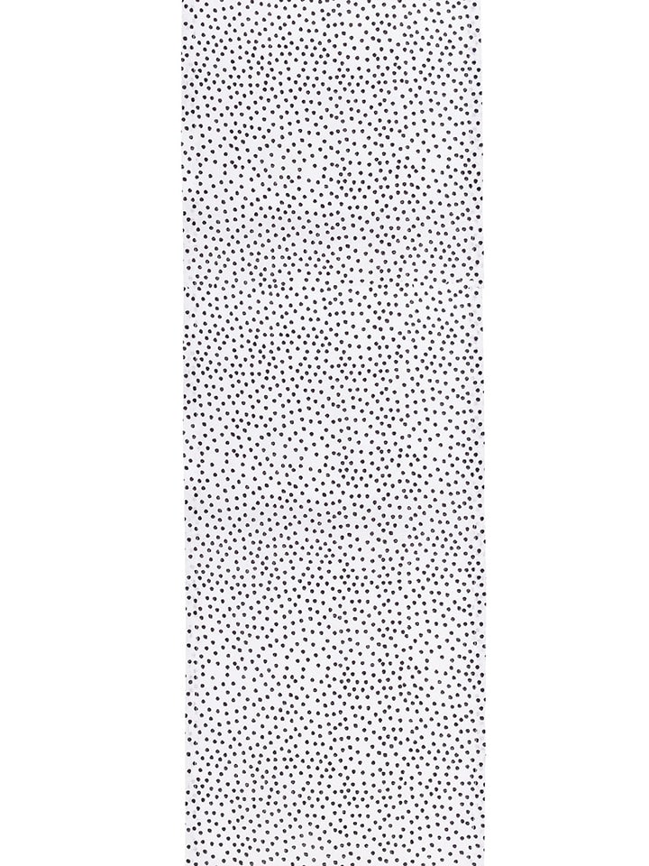 Eulenschnitt Lniany bieżnik w kolorze białym ze wzorem - (D)140 x (S)40 cm rozmiar: onesize