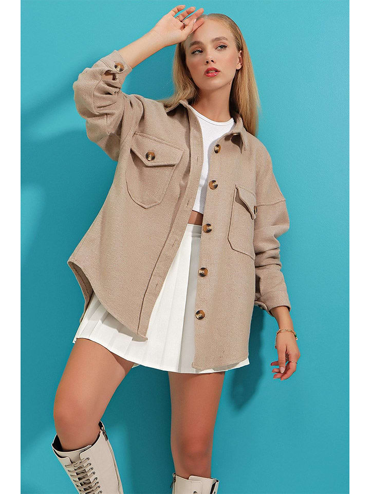 Trend Alacati Kurtka koszulowa w kolorze szarym rozmiar: M