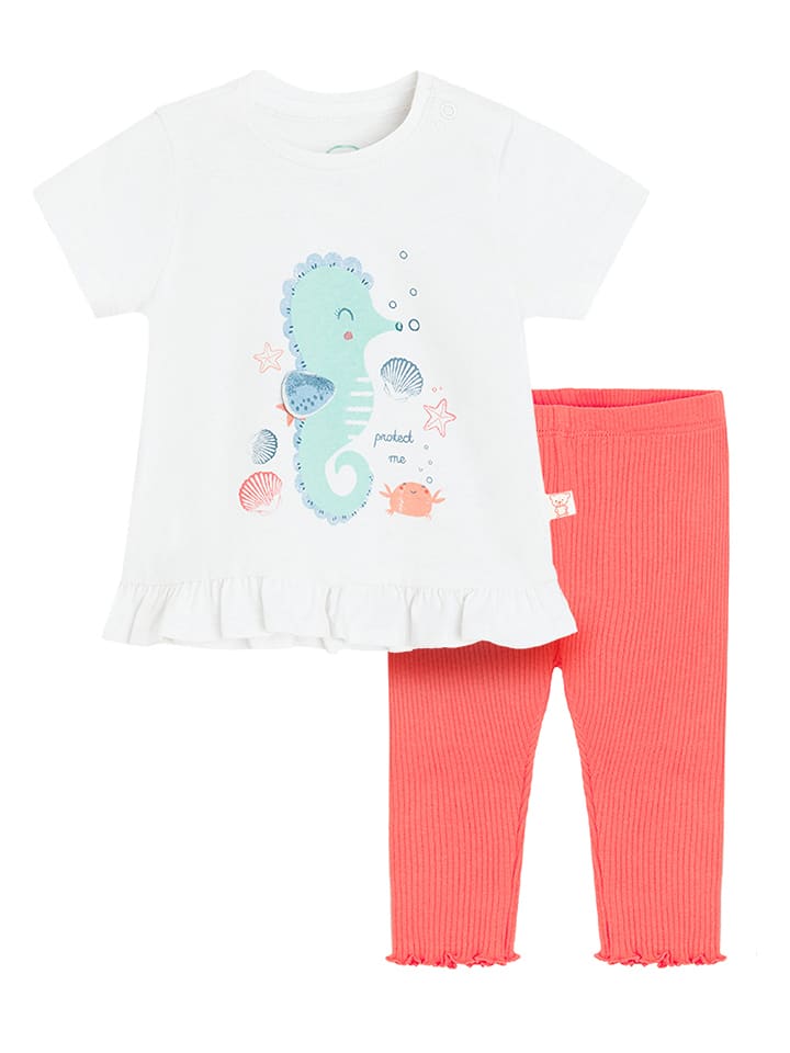 COOL CLUB 2-częściowy zestaw w kolorze biało-czerwonym rozmiar: 98