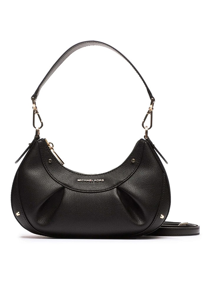 Michael Kors Skórzana torebka w kolorze czarnym - 25 x 15 x 8 cm rozmiar: onesize