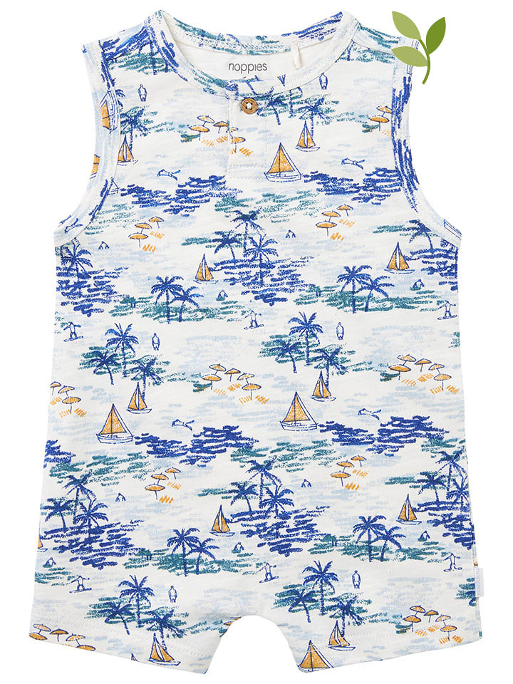 Rampers "Mondovi" w kolorze biało-niebieskim