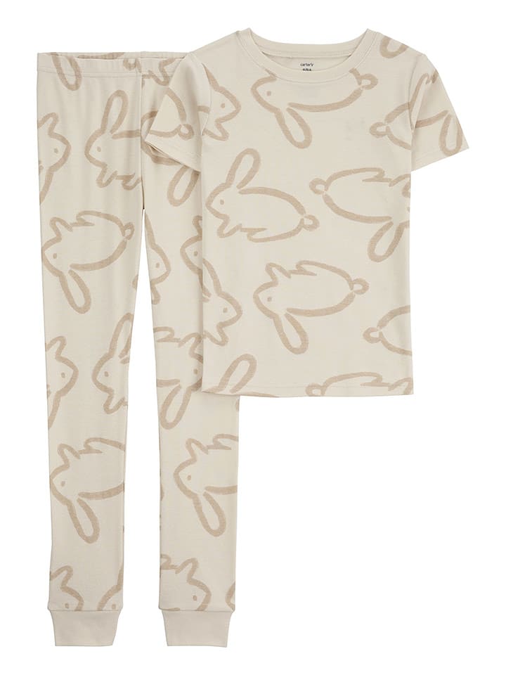 carter's Piżama w kolorze beżowym rozmiar: 140