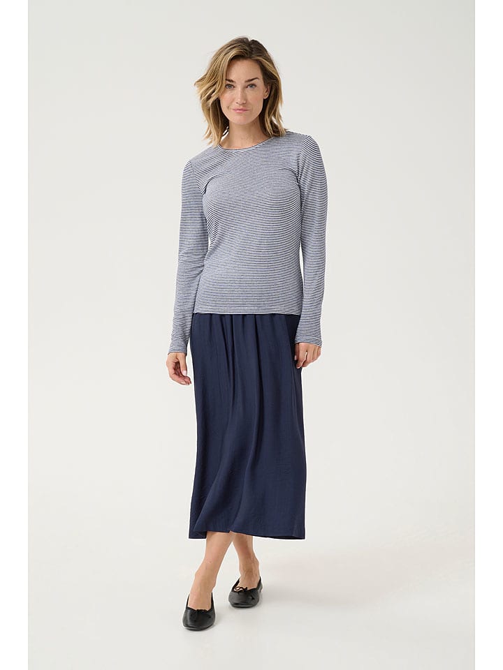 Cream Koszulka "Amma" w kolorze antracytowo-białym rozmiar: M