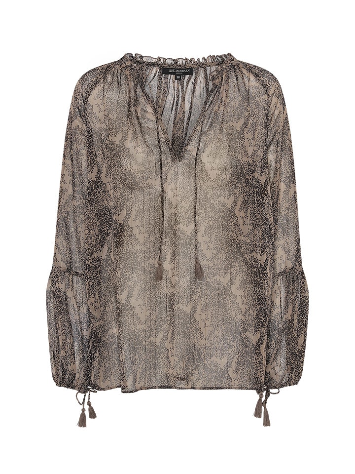 Ilse Jacobsen Bluzka w kolorze beżowym ze wzorem rozmiar: 36